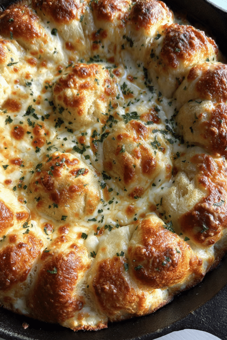 Gooey Garlic Bread Dip Loaded With Cheese