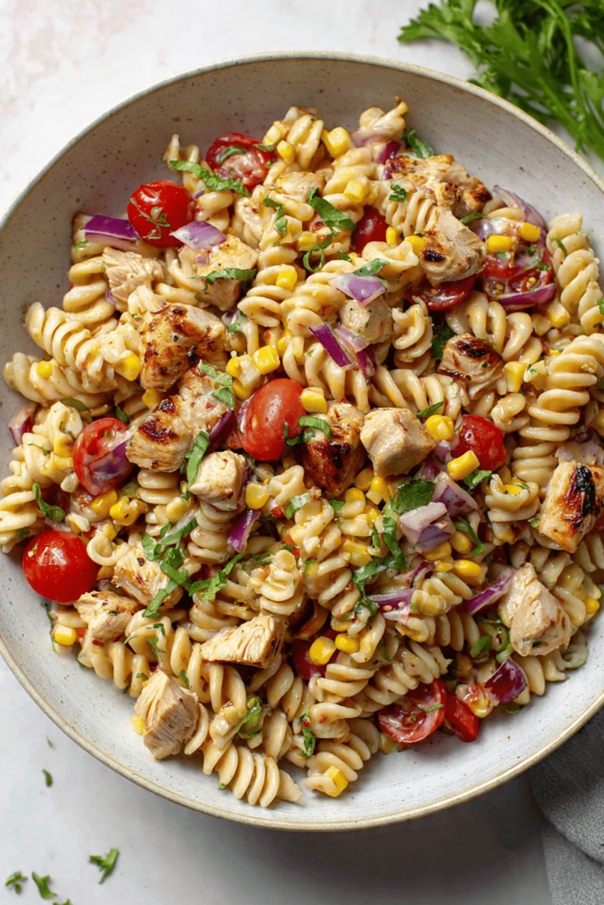 BBQ Chicken Pasta Salad