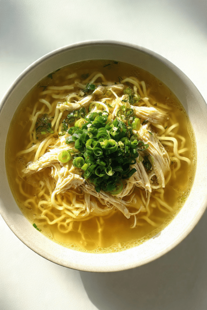 Ginger Scallion Chicken Noodle Soup