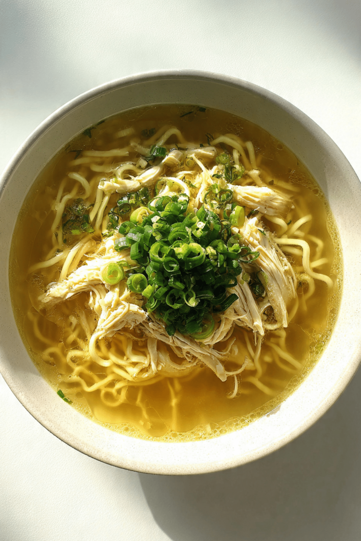 Ginger Scallion Chicken Noodle Soup
