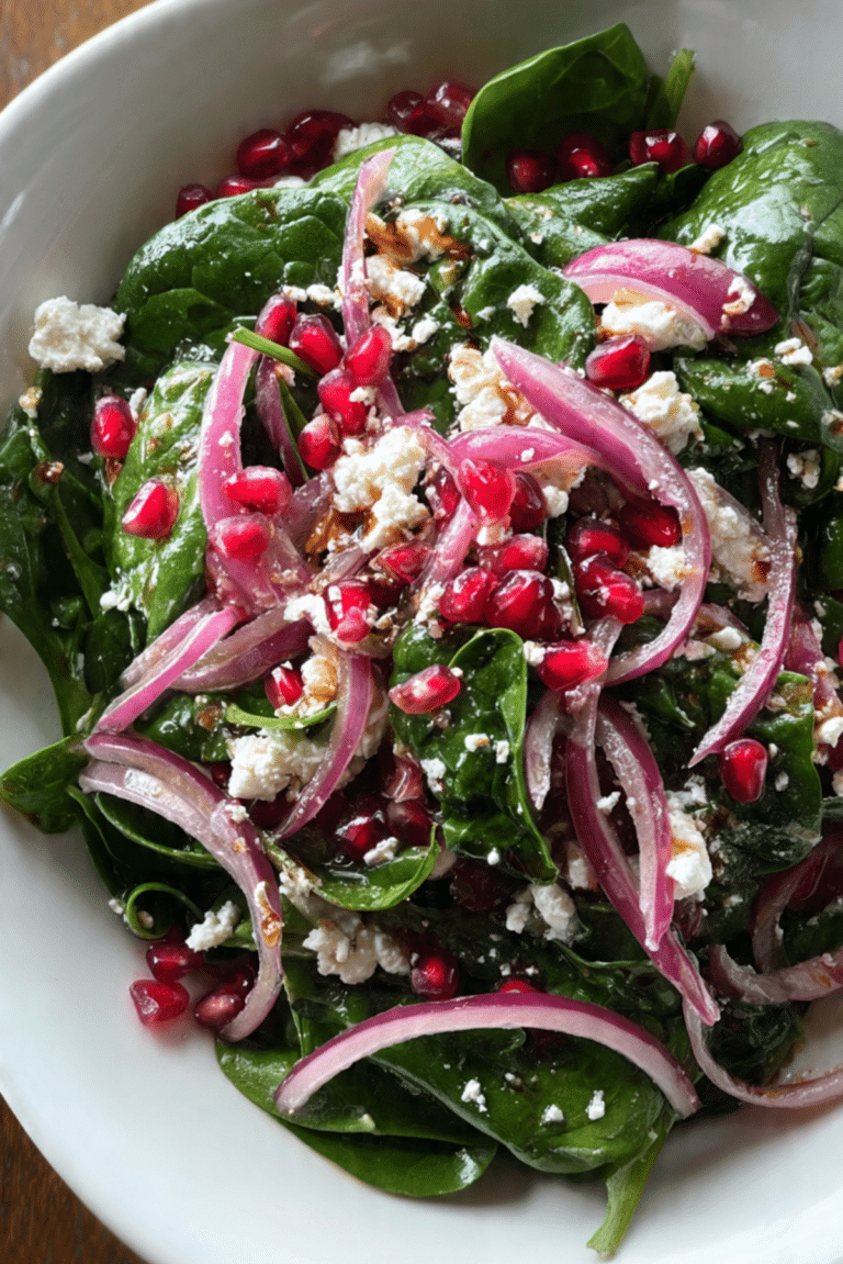Chopped Spinach Pomegranate Salad