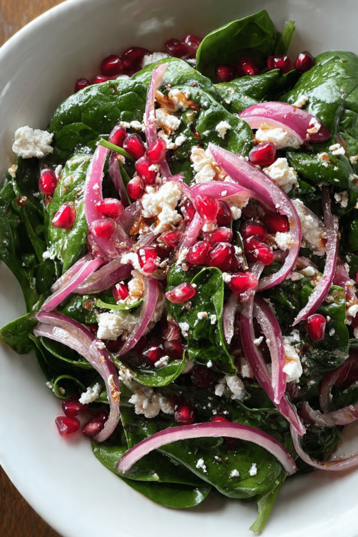 Chopped Spinach Pomegranate Salad