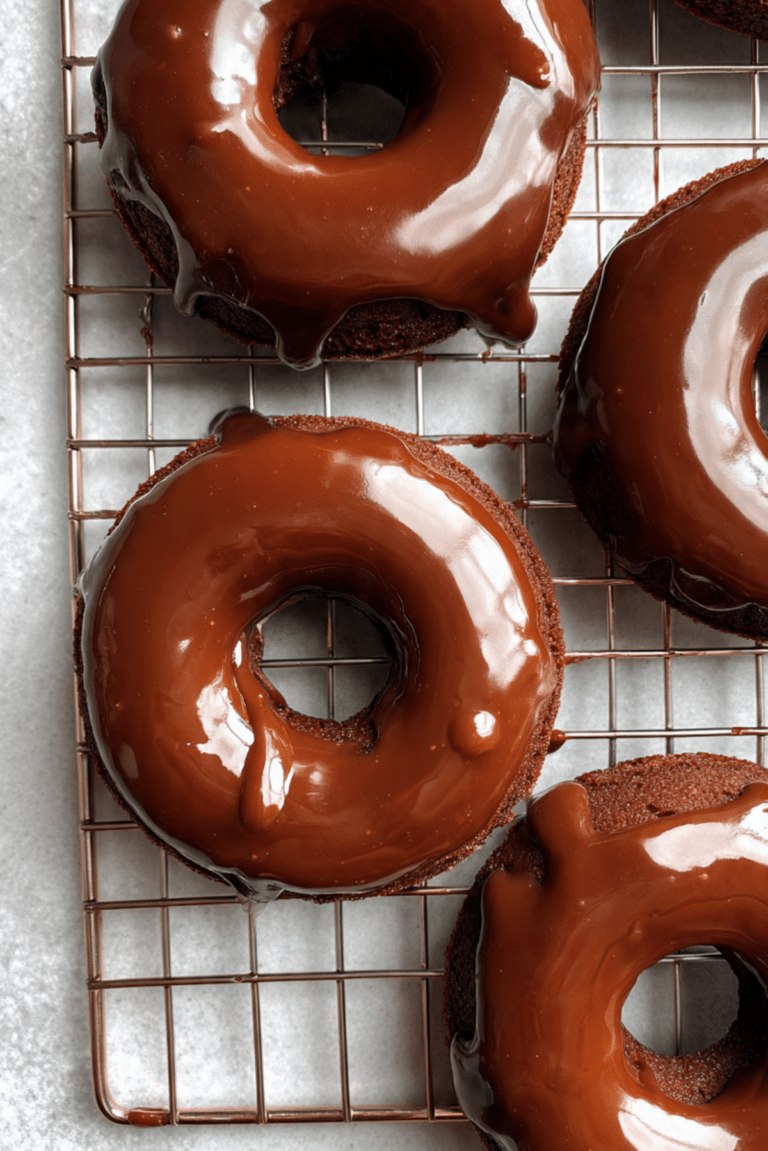 Dulce De Leche Glazed Chocolate Donuts