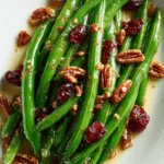 Green Beans with Honey Pecan Butter and Cranberries