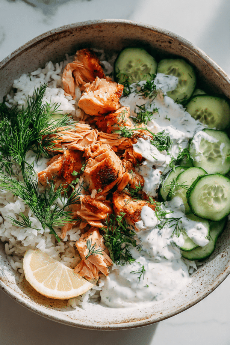 Salmon Cucumber Dill Bowls Recipe