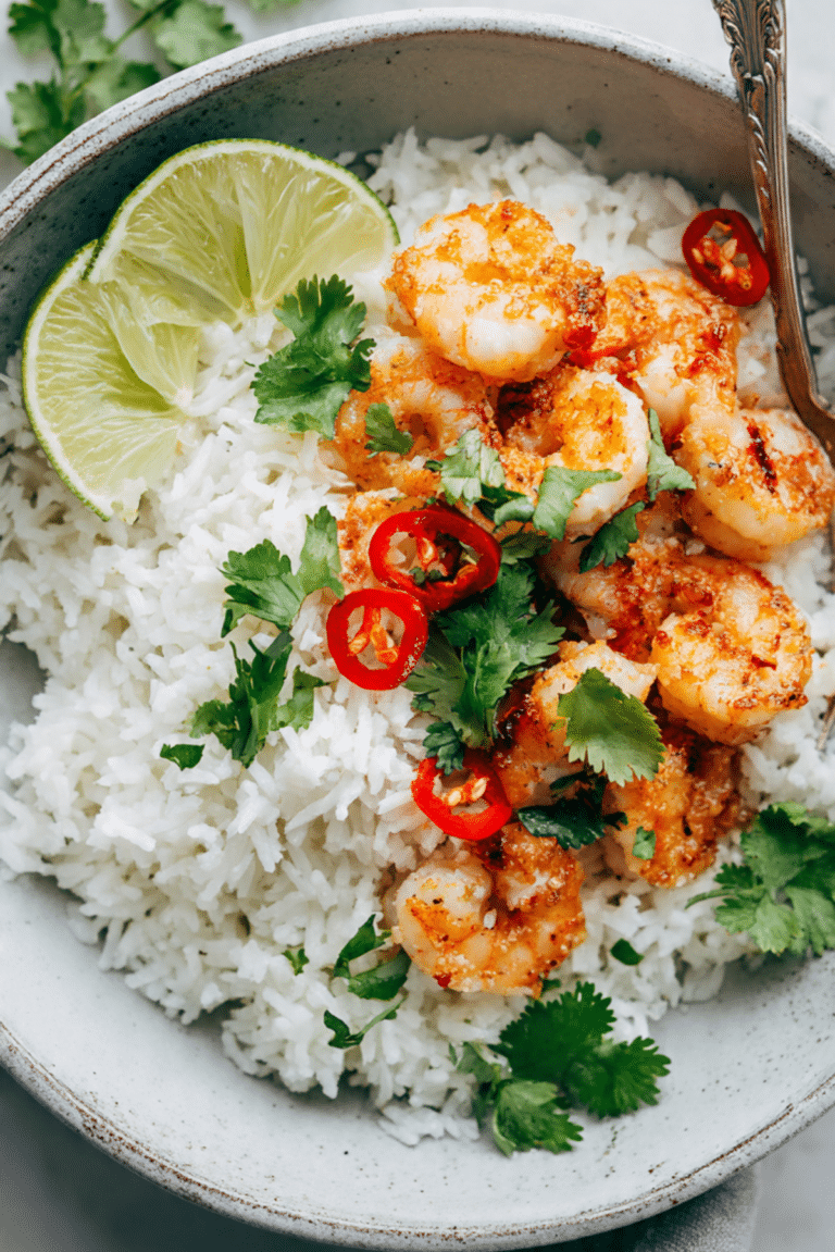 Shrimp and Coconut Rice Bowl