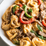 Crock Pot Cheesesteak Tortellini