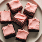 Pink Frosted Brownies