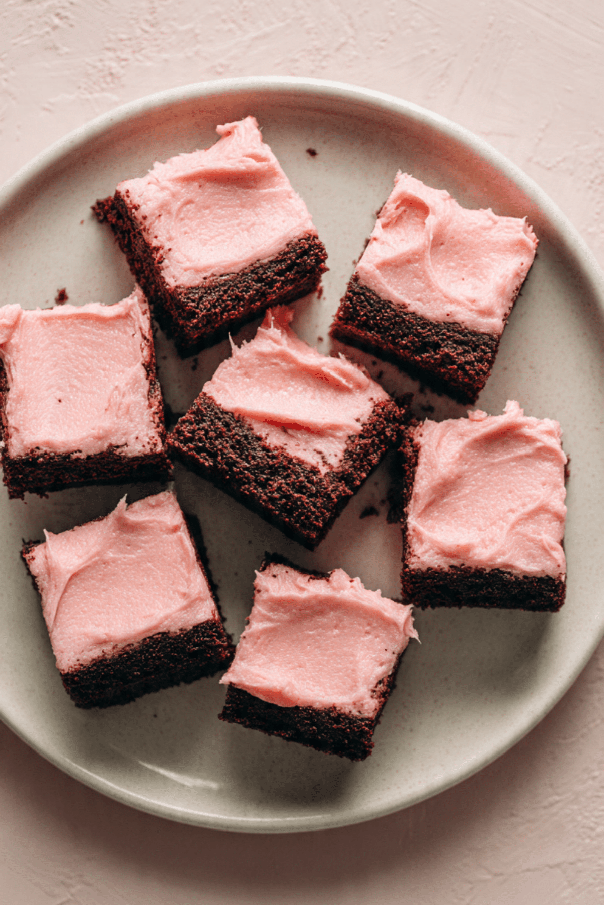 Pink Frosted Brownies
