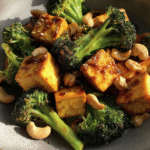 One-Pan Honey Garlic Tofu with Broccoli & Cashews