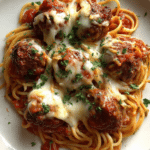 Slow Cooker Cheesy Spaghetti and Meatballs