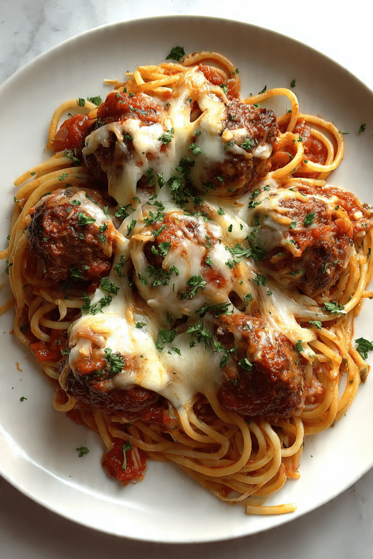 Slow Cooker Cheesy Spaghetti and Meatballs
