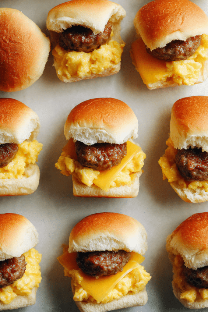 Breakfast Egg and Sausage Sliders
