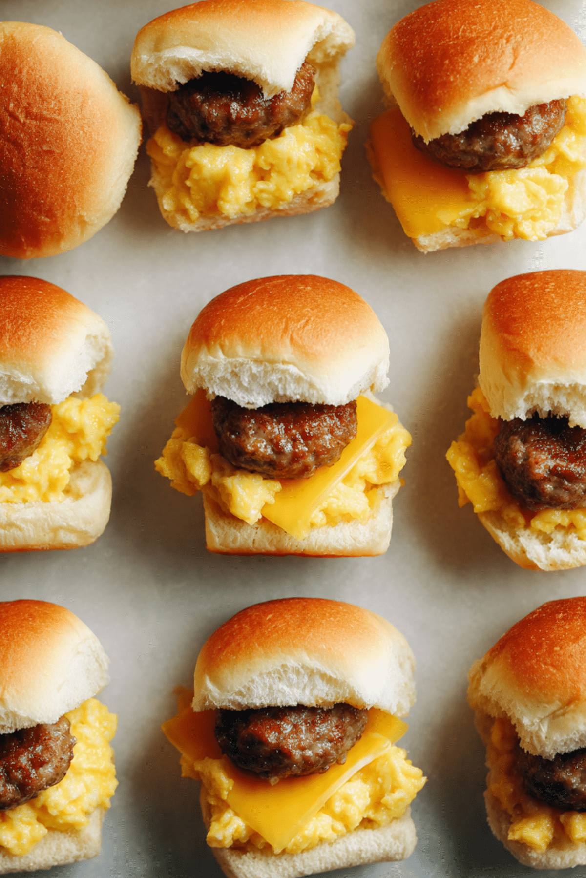 Breakfast Egg and Sausage Sliders