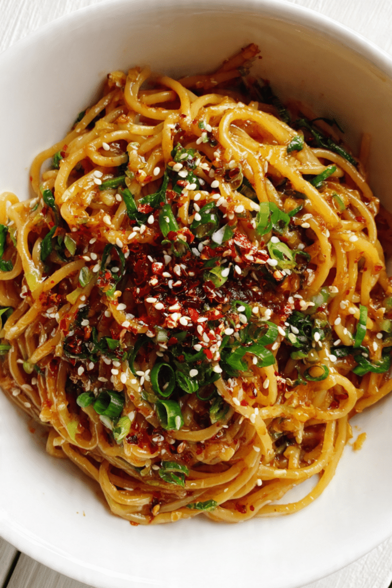 Spicy Szechuan Garlic Noodles