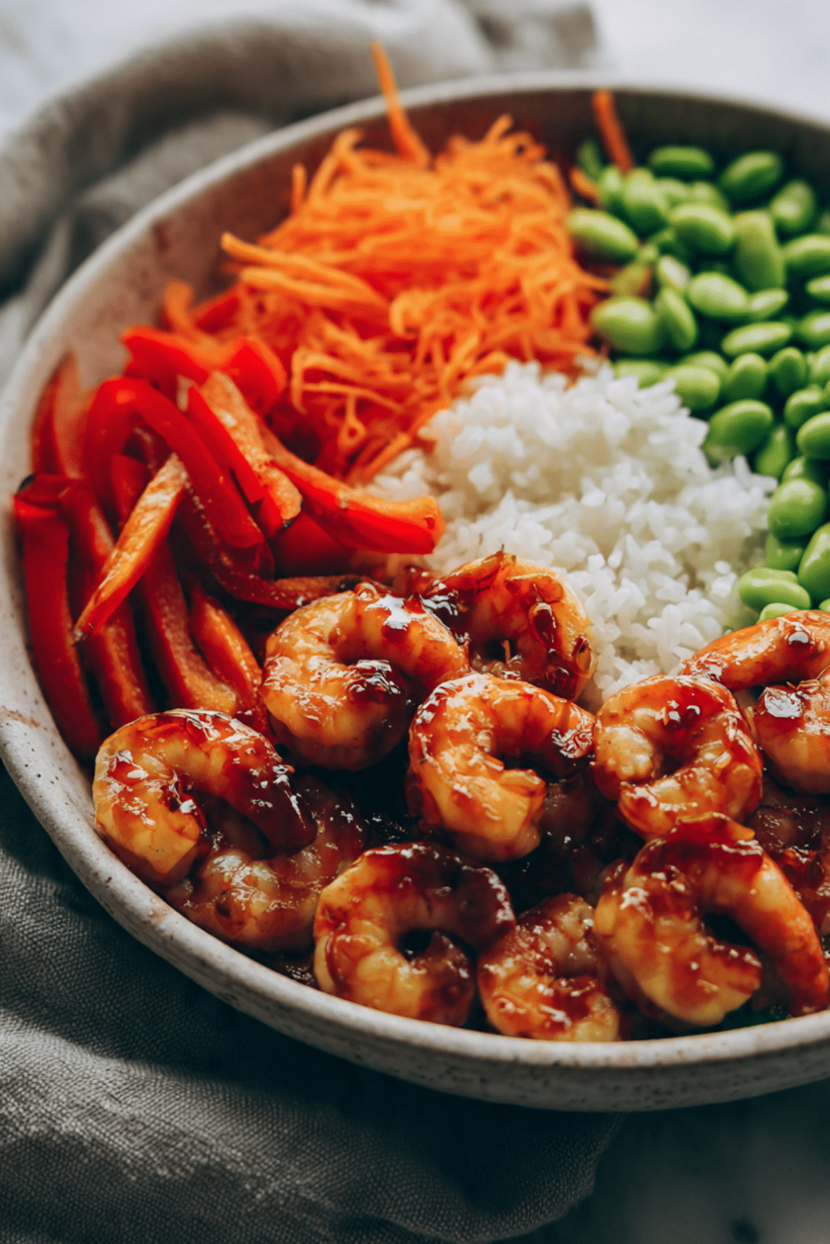 Shrimp Rice Bowl with Vegetables
