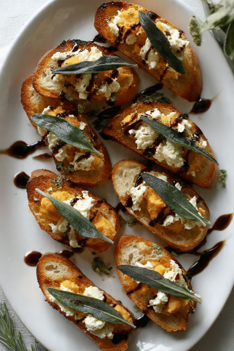 Pumpkin Sage Crostini