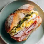 Pesto Eggs & Mortadella Sanders