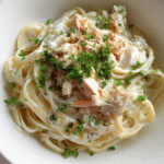 Crab & Chicken Garlic Pasta