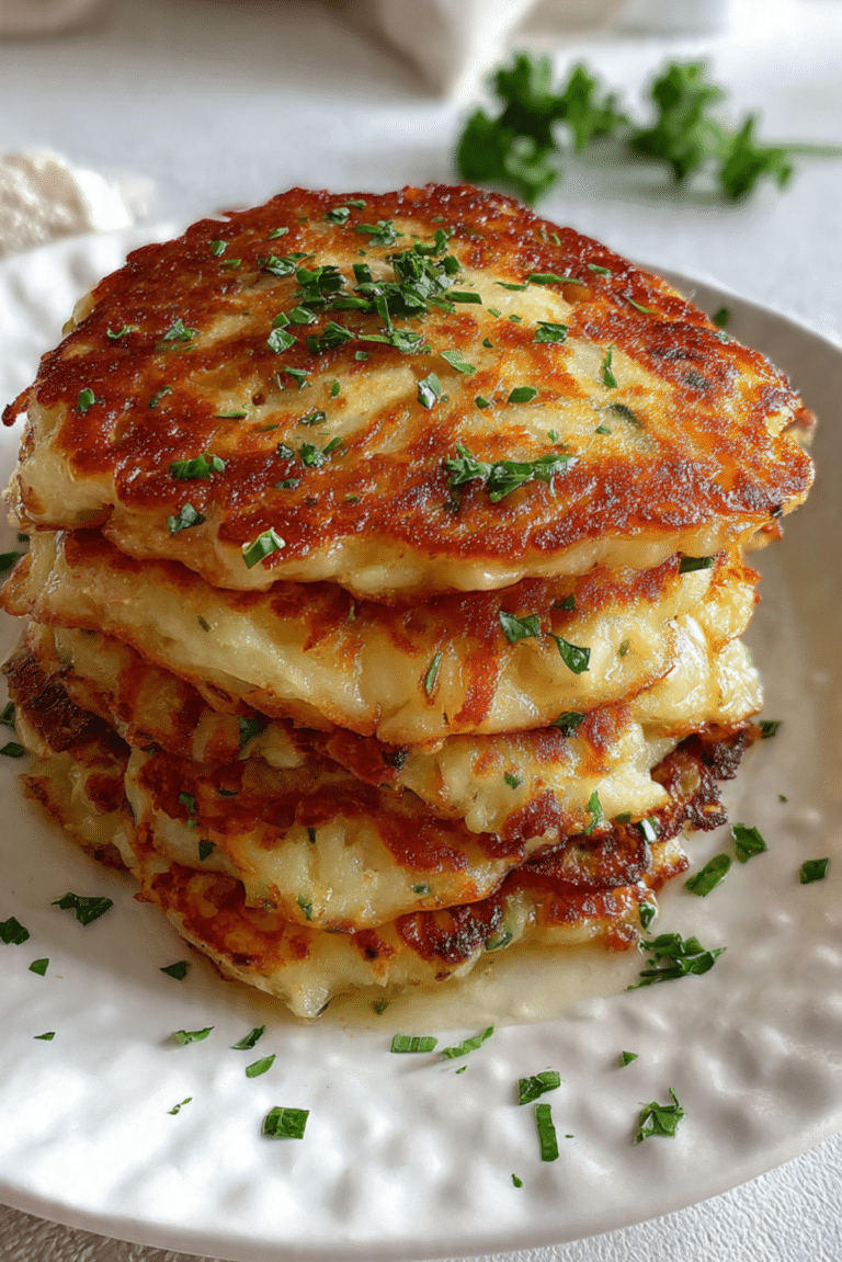 Potato and Onion Cheese Pancakes