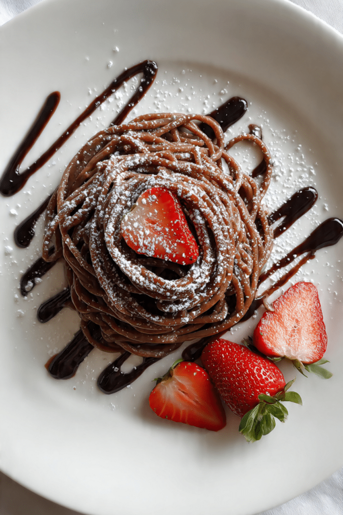 Chocolate Pancake Spaghetti