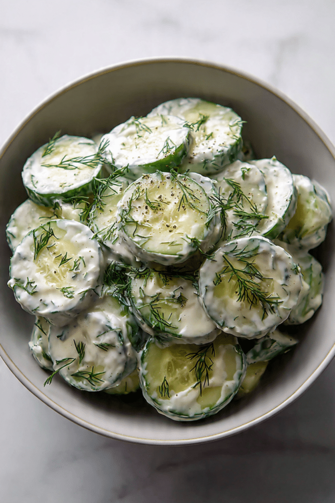 Cheesy Garlic Dill Cucumbers