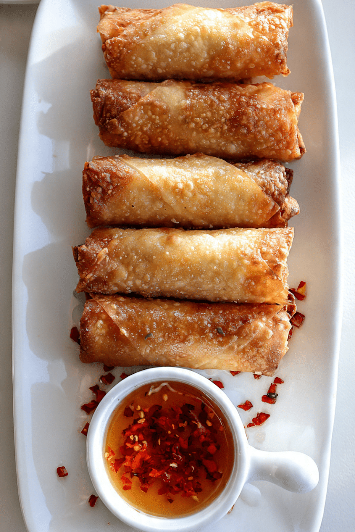 Oven Fried Feta Rolls with Chili Honey Drizzle Recipe