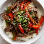 Beef and Pepper Rice Bowl
