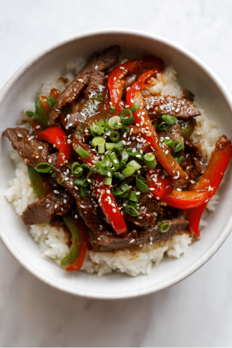 Beef and Pepper Rice Bowl