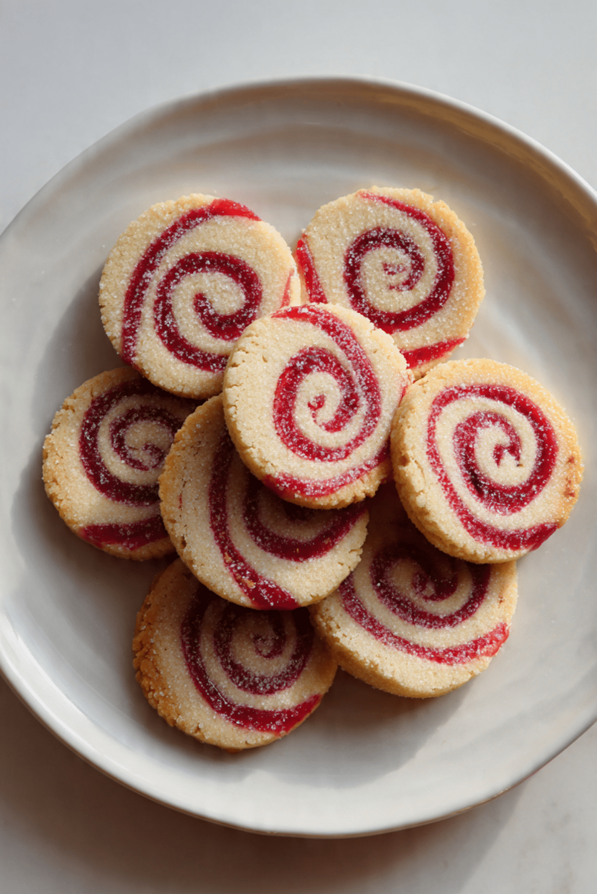Raspberry Swirl Shortbread Cookies