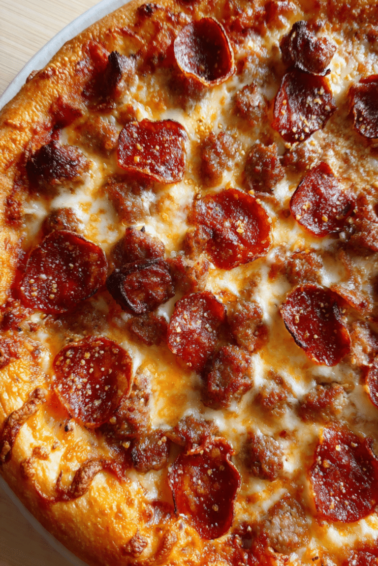 Sausage and Pepperoni Pizza