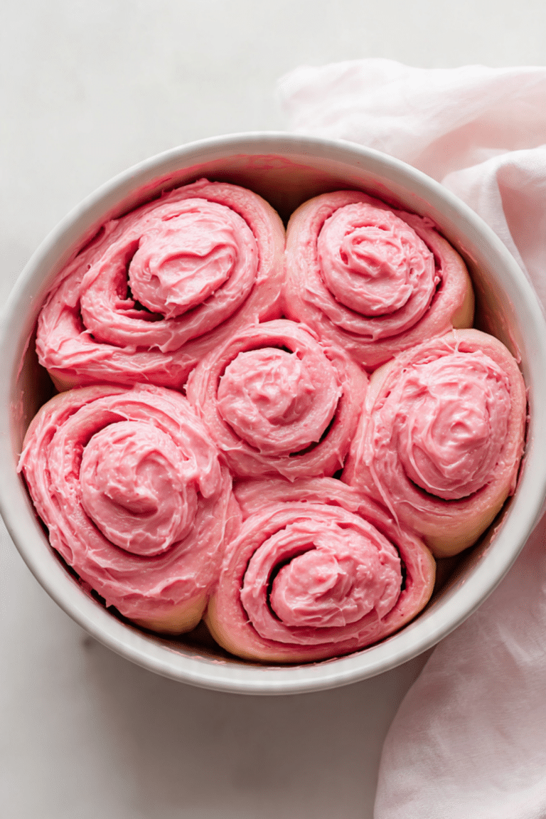 Pink Velvet Cinnamon Rolls