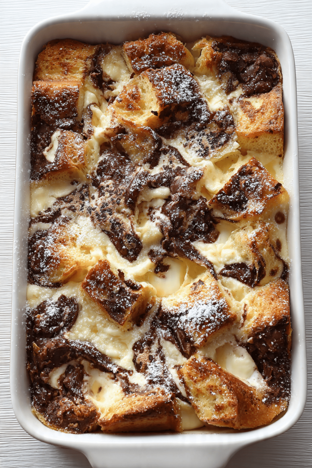Chocolate & Cream Cheese Bread Pudding