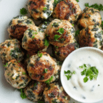 Spinach Feta Turkey Meatballs