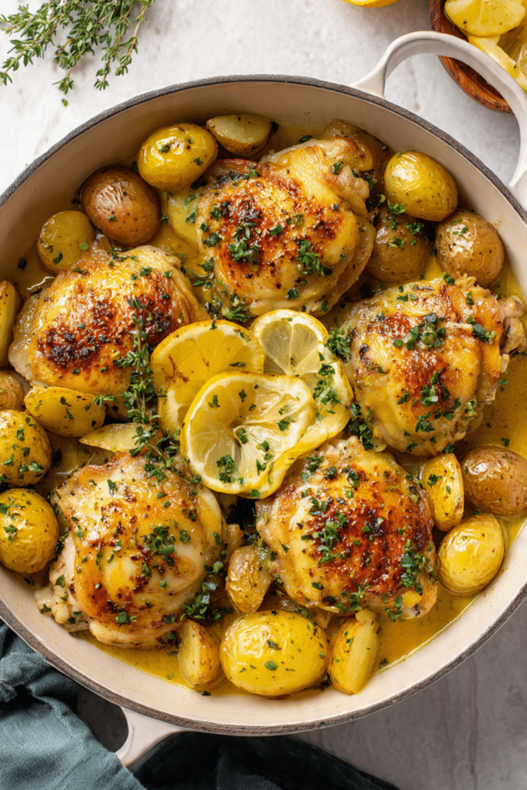 One-Pan Lemon Garlic Chicken