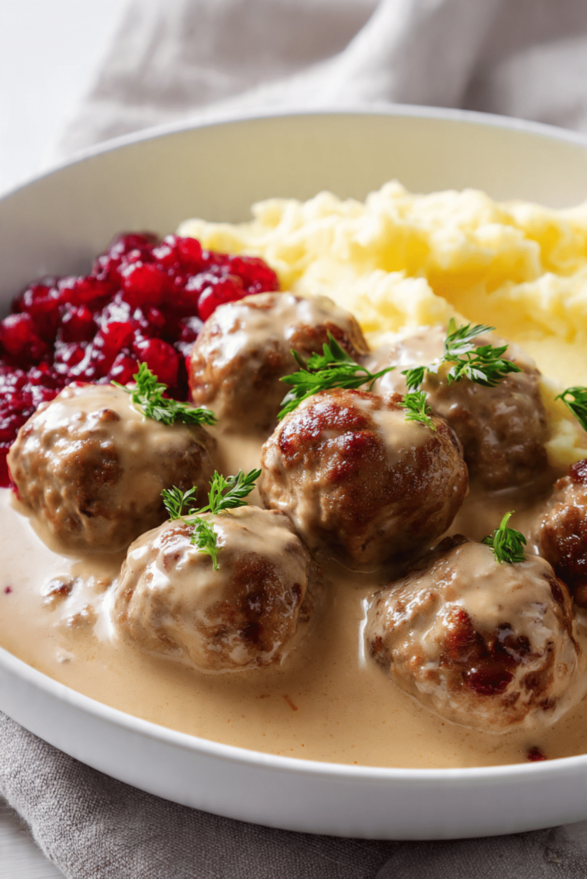 Swedish Meatballs with Rich Cream Sauce