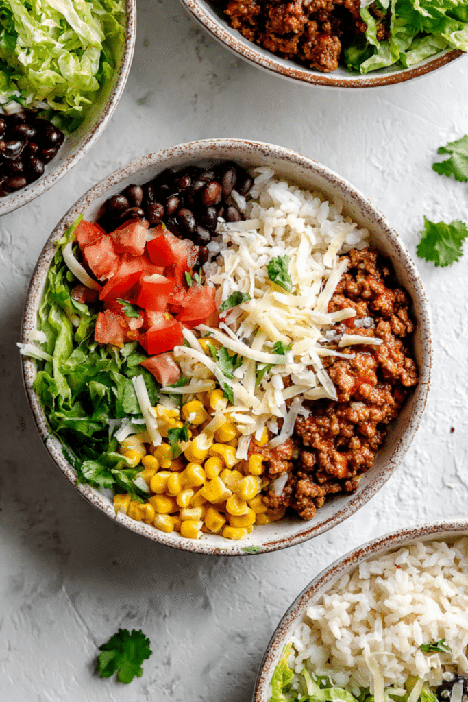 Quick Beef Burrito Bowls
