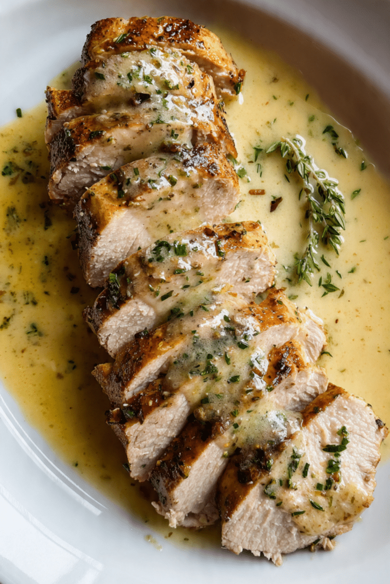 Savory Oven-Baked Pork Tenderloin with Dijon Cream Sauce Recipe