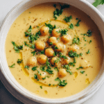 Creamy Garlic Chickpea Soup