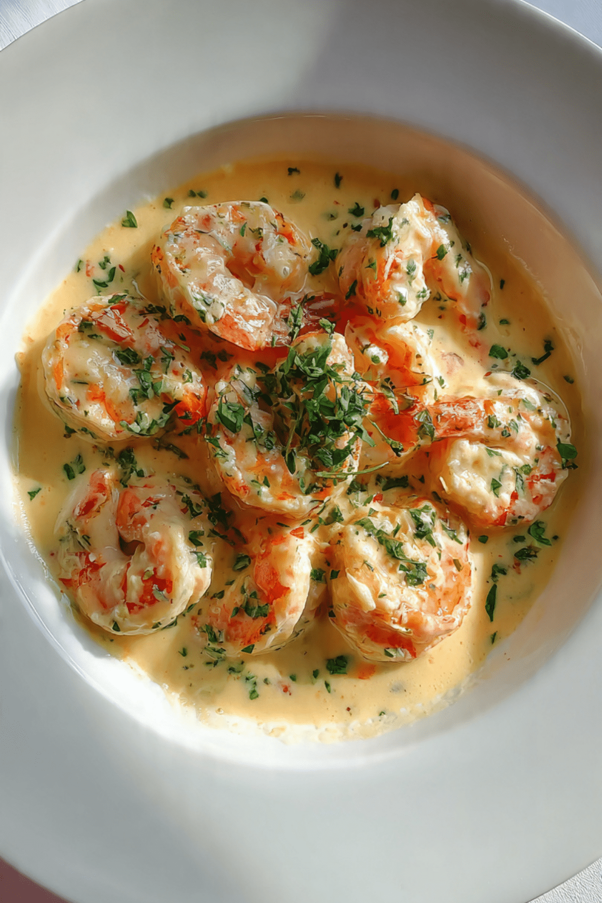 Creamy Garlic Prawns