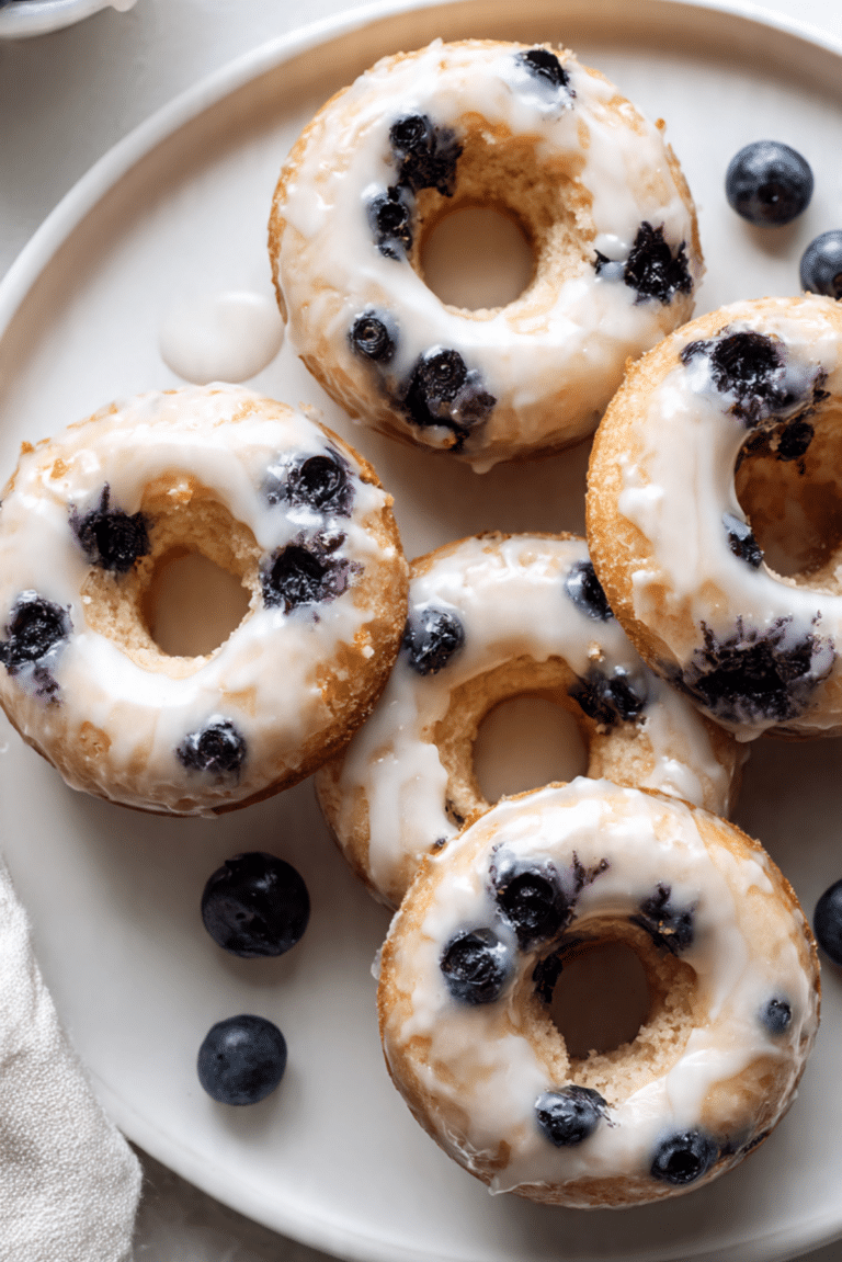 Healthy Blueberry Donuts