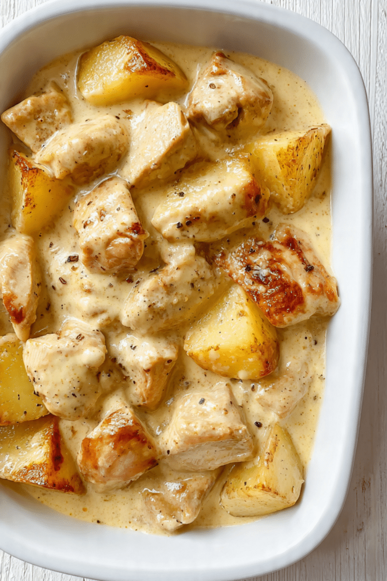 Chicken and Potatoes with Dijon Cream Sauce Recipe