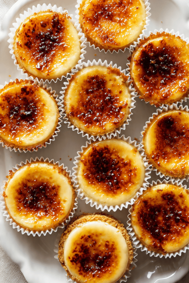 Mini Crème Brûlée Cheesecakes