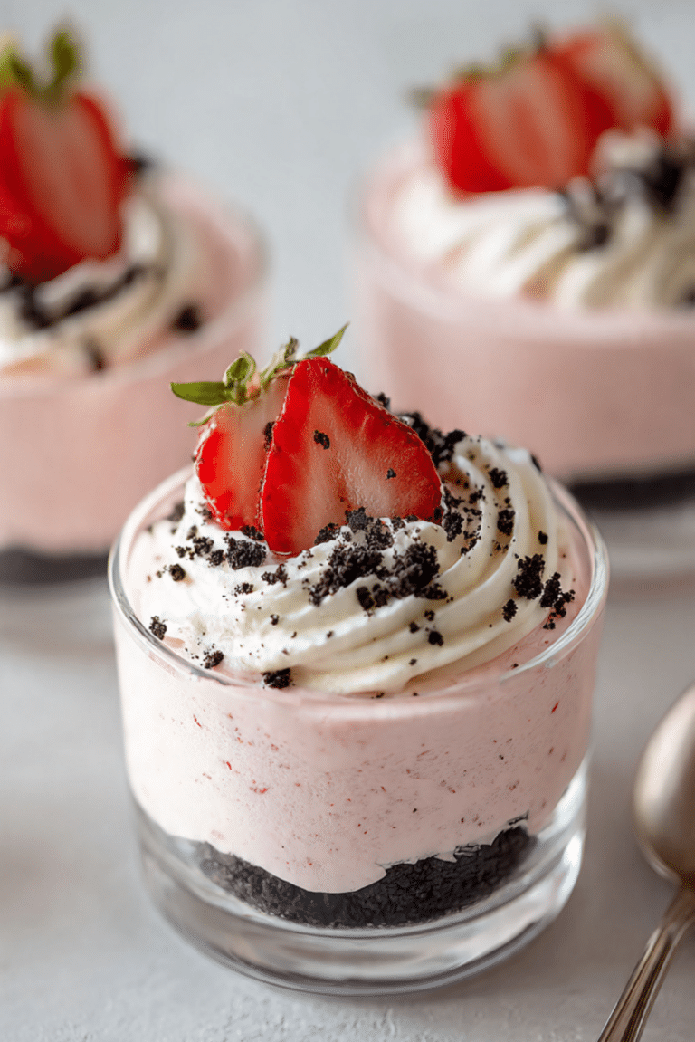 Strawberry Oreo Cheesecake Cup