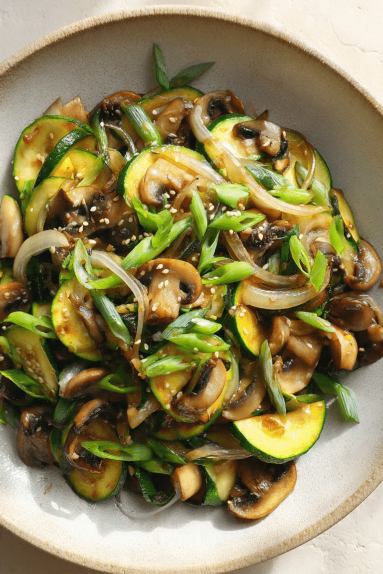 zucchini stir fry with mushrooms