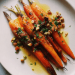 Roasted Rainbow Carrots with Preserved Lemon, Dates, and Pistachios Recipe