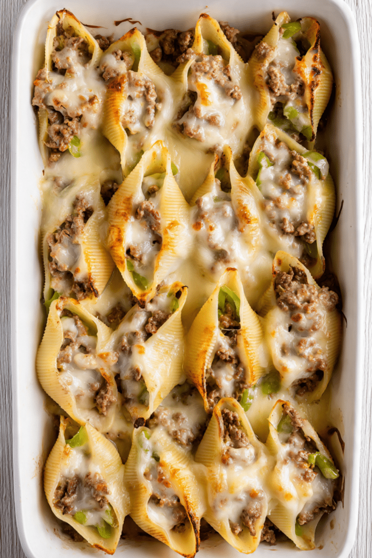 Philly Cheesesteak Stuffed Shells