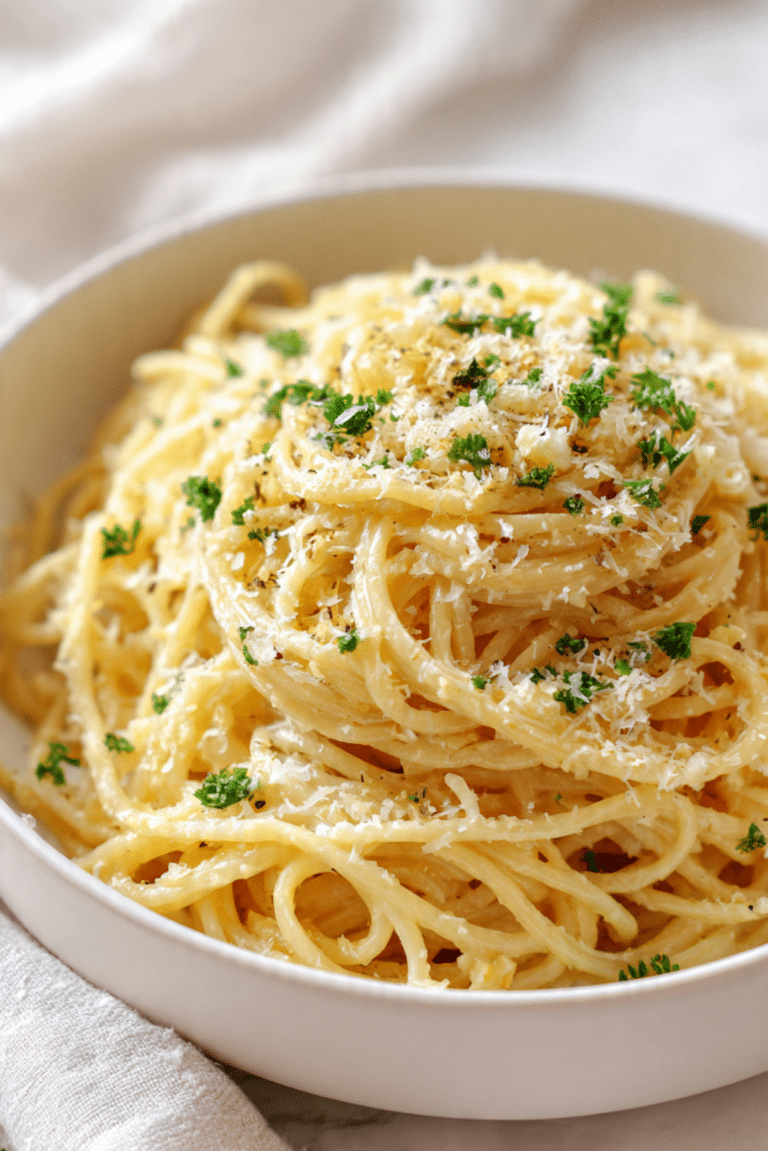Lazy Cheesy Garlic Pasta