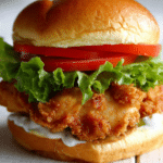 Crispy Dill Chicken Sandwich with Homemade Aioli