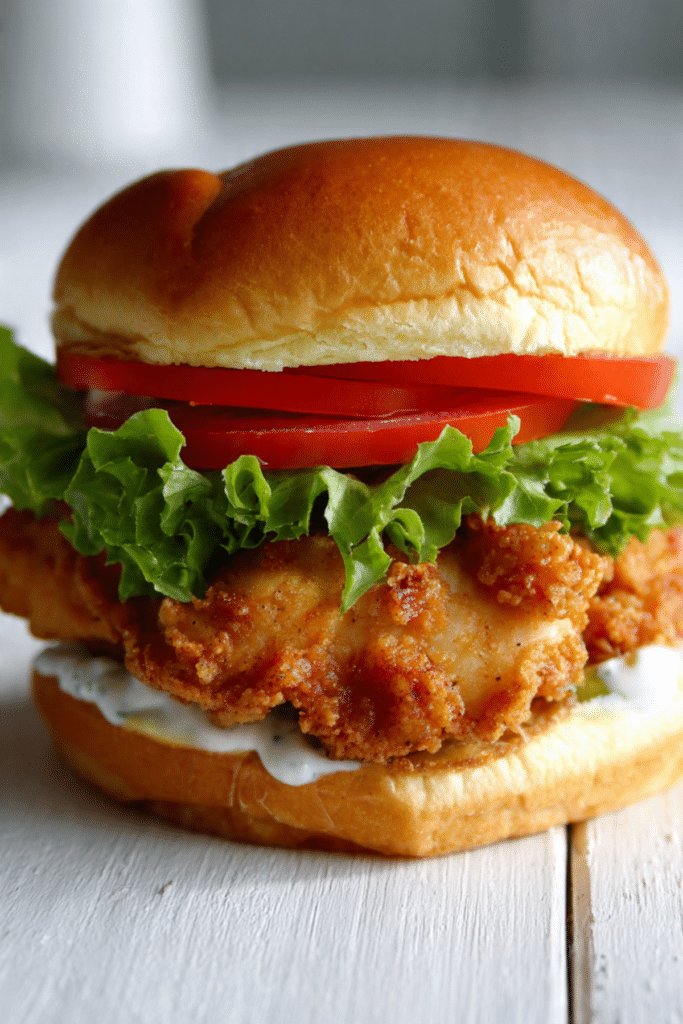 Crispy Dill Chicken Sandwich with Homemade Aioli